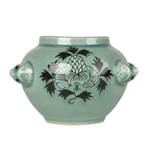 楽天市場】高麗青磁 韓国 直輸入/ 高麗青磁 手付壺 天上花 （大） /訳