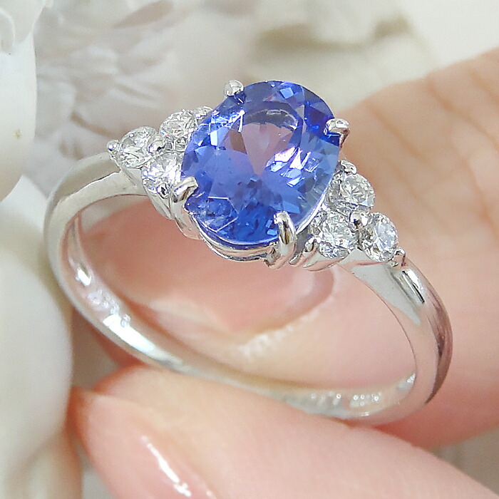 楽天市場】Pt900 タンザナイト ダイヤモンド リング【送料無料】青紫色