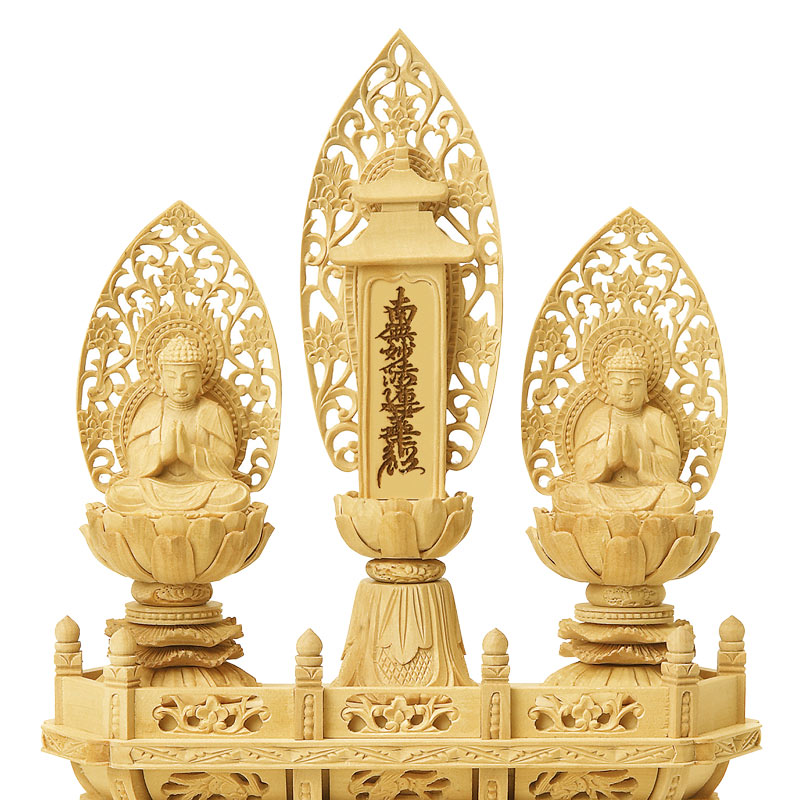 楽天市場】仏像 【本柘植(ツゲ)】 三宝尊 1.0寸（高さ：250mm） 釈迦