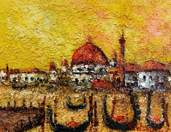 楽天市場】「ベニス」渡部ひでき（F6サイズ油彩画[油絵]直筆油彩画