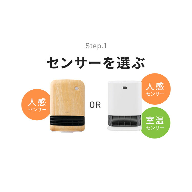 楽天市場】セラミックヒーター 速暖 人感センサー 大風量 省エネ 小型