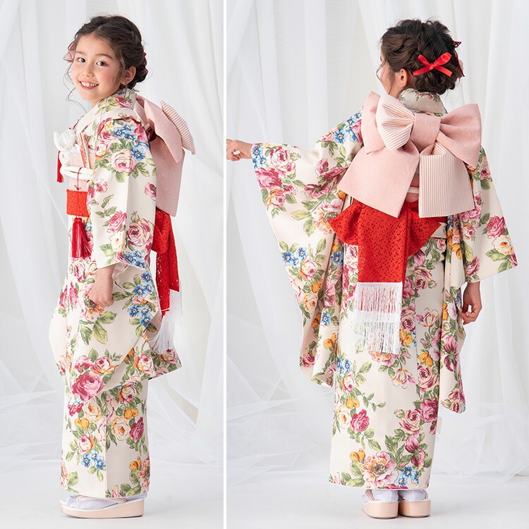 楽天市場】七五三 着物 7歳 四つ身 単品 女の子 着付けマニュアル付き