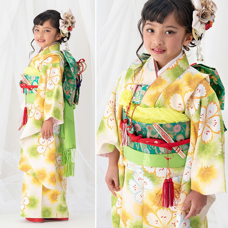 楽天市場】七五三 着物 7歳 四つ身セット(結び帯セット) 女の子 16点
