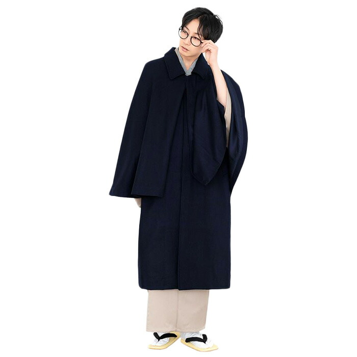 楽天市場】トンビコート メンズ M/L/LL 4色 (黒 グレー 紺