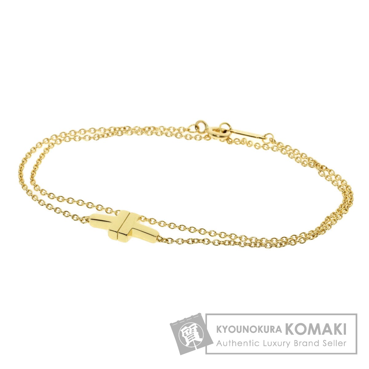 楽天市場】ティファニー T TWO ダブルチェーン ブレスレット K18