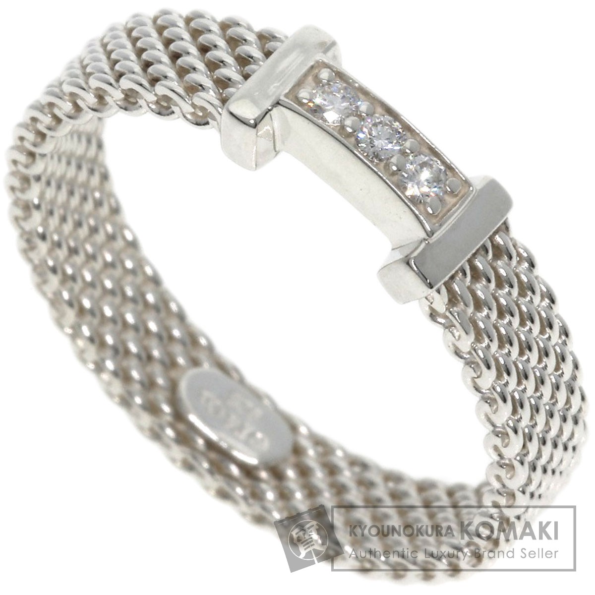 楽天市場】ティファニー サマセットメッシュ 3P ダイヤモンド リング