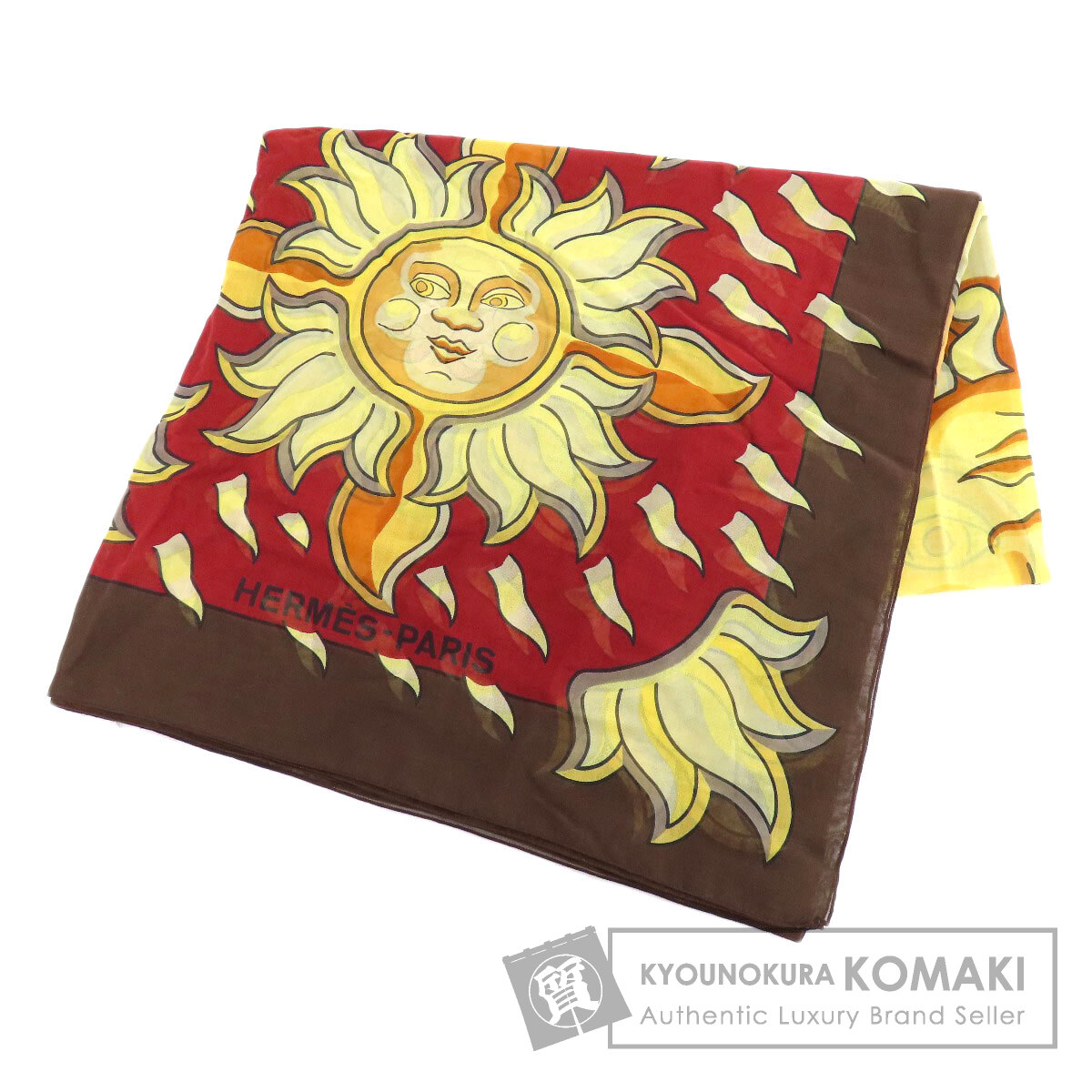 楽天市場】エルメス 太陽柄 大判スカーフ ストール コットン