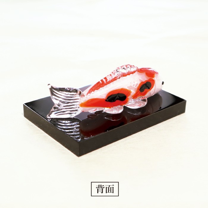 楽天市場】ガラス細工 錦鯉 大 / 飾り台付 涼感 夏 手作り インテリア