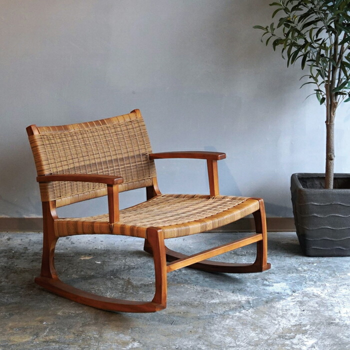 楽天市場】ロッキングチェア 木製 低め ブラウン おしゃれ シンプル