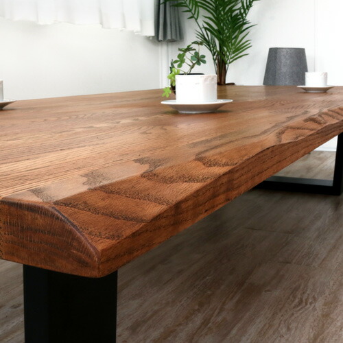 楽天市場】【送料無料】一枚板風 座卓 オーク 180 無垢 無垢材