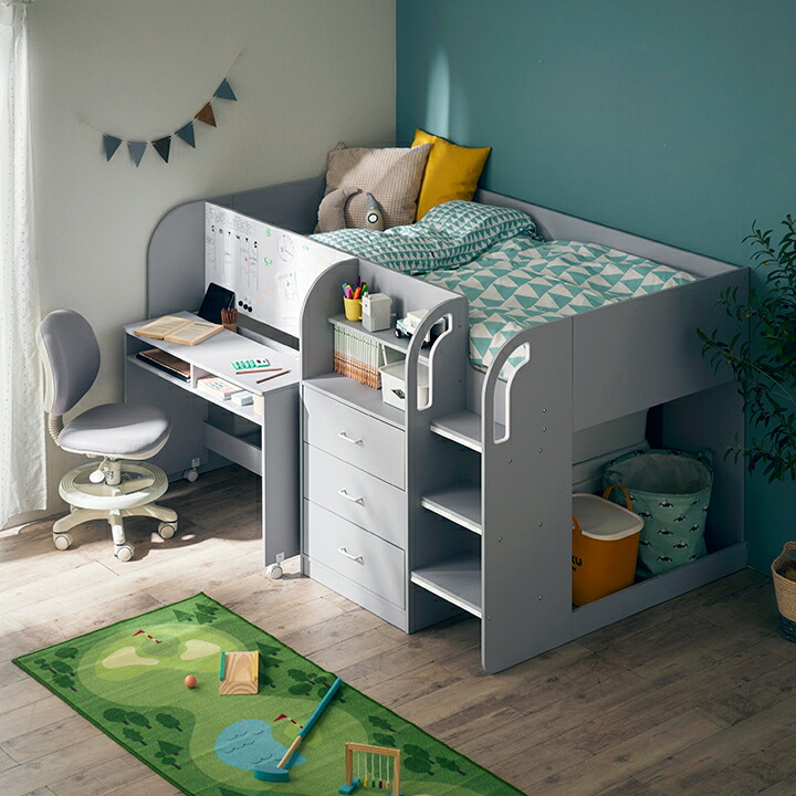 楽天市場】システムベッド ロフトベッド システムデスク デスクベッド