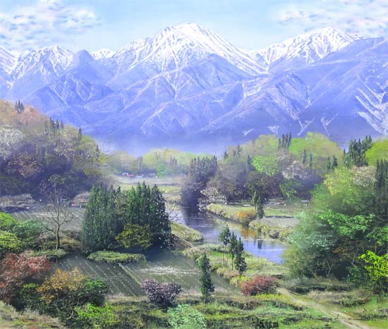 楽天市場】絵画 油絵 常念岳 （佐田光） 送料無料 【海・山】【肉筆