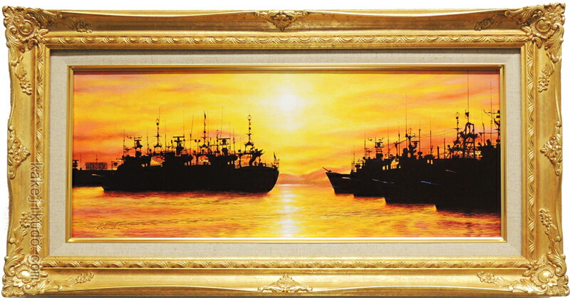 楽天市場】絵画 油絵 朝の港 （里中游） 送料無料 【肉筆】【油絵