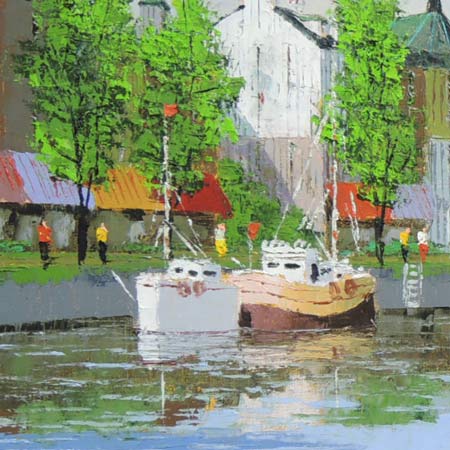 楽天市場】絵画 油絵 オンフルール （黒沢久） 送料無料 【肉筆