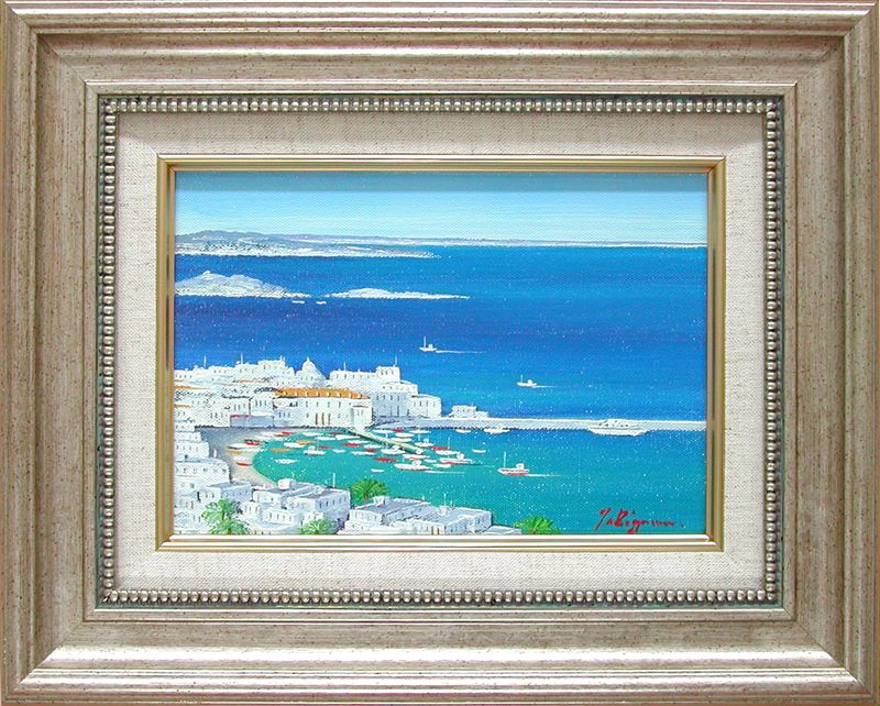 楽天市場】絵画 油絵 青い海のエーゲ海 ミコノス島 （滝川英彦） 送料
