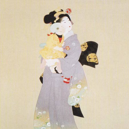 楽天市場】上村松園 絵画 『虹を見る』 送料無料 【複製】【美術印刷