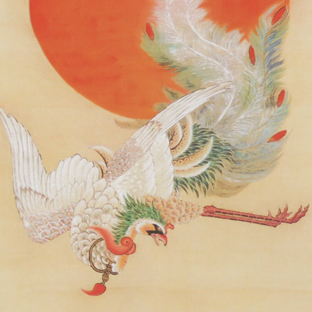 楽天市場】伊藤若冲 絵画 日出鳳凰図 送料無料 【複製】【美術印刷