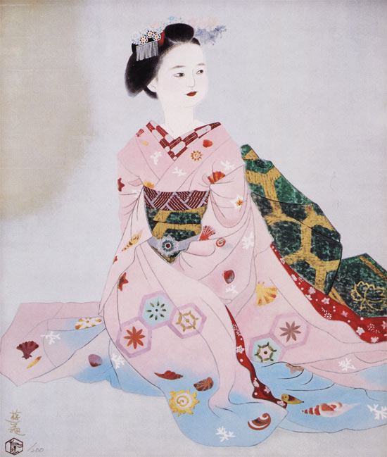 楽天市場】小倉遊亀 絵画 舞妓 送料無料 【複製】【美術印刷】【巨匠