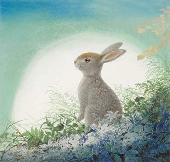 楽天市場】西田俊英 絵画 月の兎 送料無料 【複製】【美術印刷】【巨匠