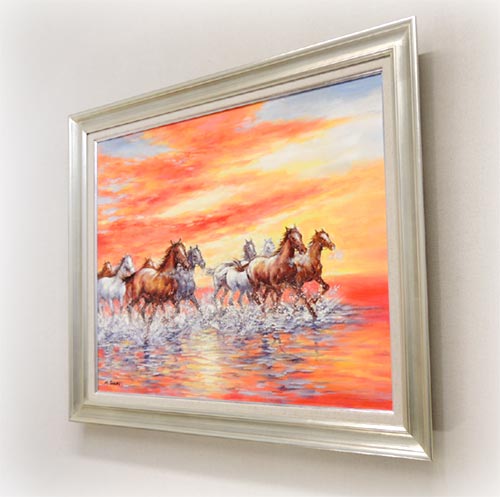 楽天市場】絵画 油絵 駆ける F30号 （鈴木満雄） 送料無料 【肉筆