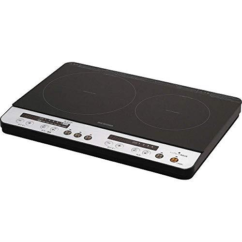 楽天市場】2口ihコンロ ihk-w12p-b ブラック アイリスオーヤマの通販