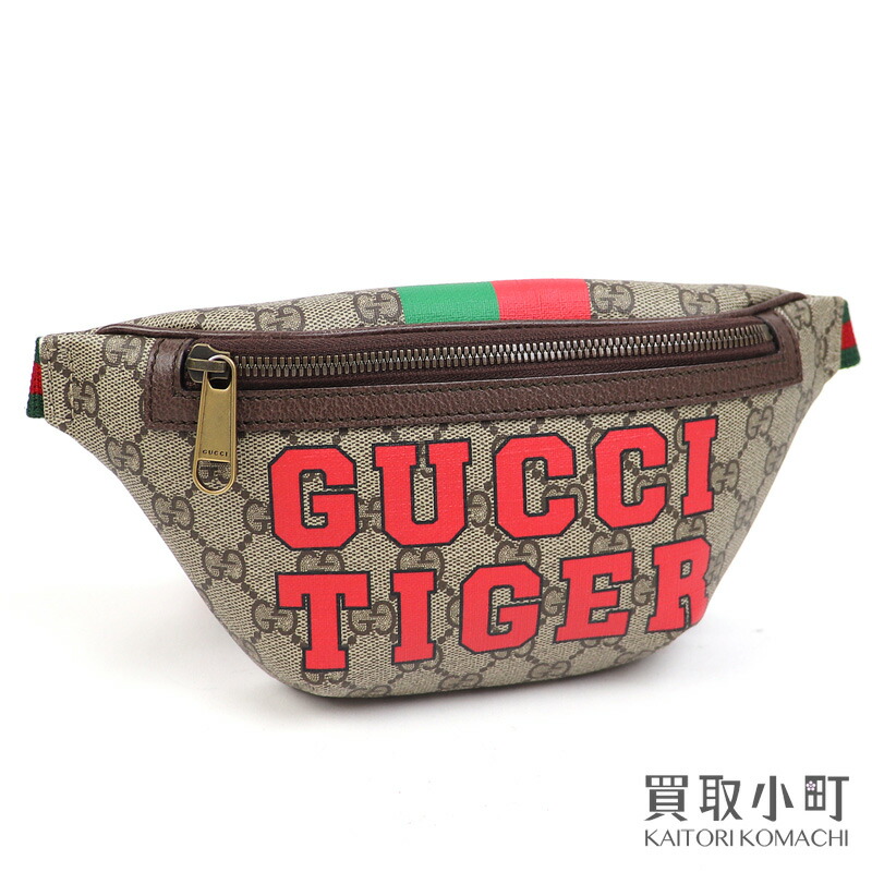 楽天市場】【美品】グッチ 【GUCCI】タイガーGG ベルトバッグ GG