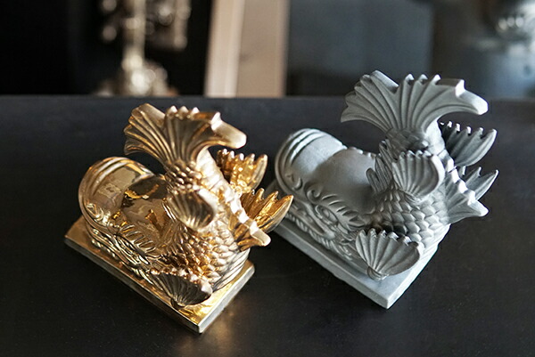 楽天市場】鯱【シャチホコ一対21cm】 [ 金鯱 金シャチ 瓦の鯱 金の鯱