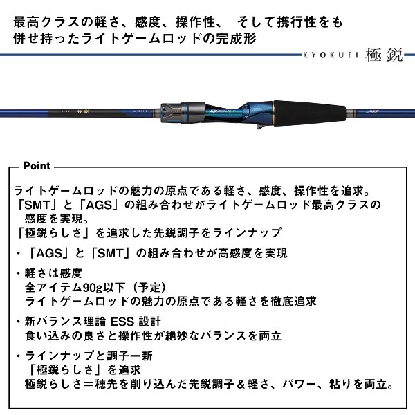 楽天市場】ダイワ [90] 25 極鋭 ライトゲーム 73MH-185 (G1) : かめや