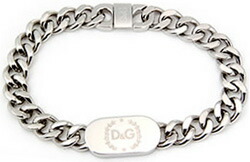 楽天市場】D&G ドルチェ＆ガッバーナブレスレットシルバーオーバルロゴ