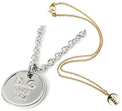 楽天市場】D&G DOLCE＆GABBANAペンダントネックレスコインプレート