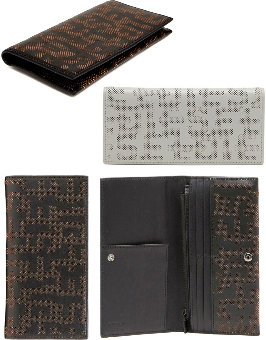 楽天市場】DIESEL ディーゼル メンズ小銭入れ付き二つ折り長財布ピン