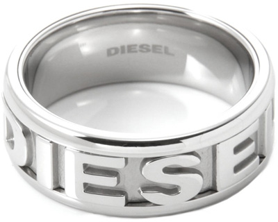 楽天市場】DIESEL ディーゼル リングスチール シルバー エンボスロゴ