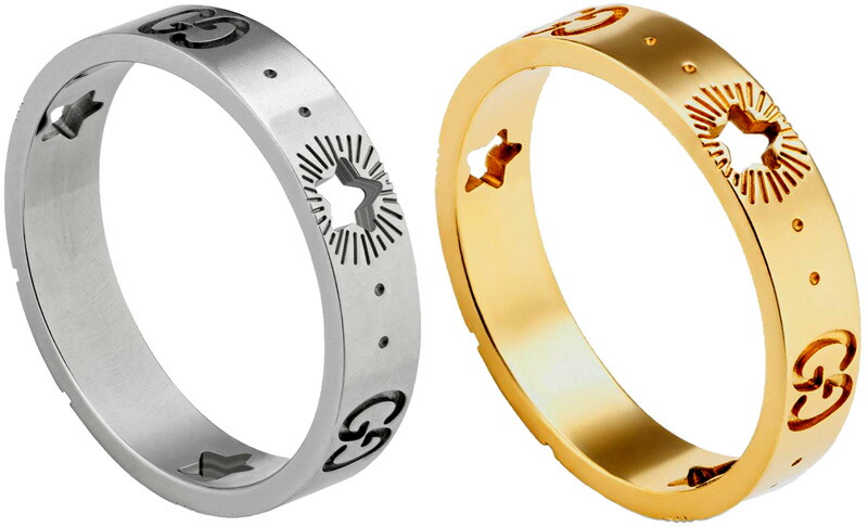 楽天市場】GUCCI グッチアイコンスターリングホワイトゴールド