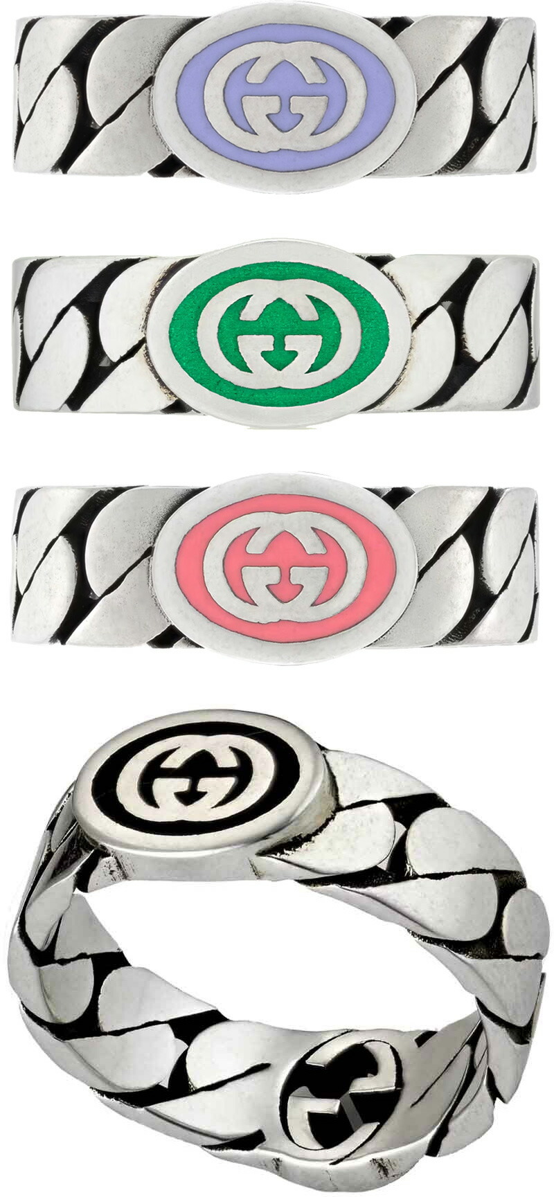 楽天市場】GUCCI グッチ 指輪オーバルインターロッキングGロゴGGリング