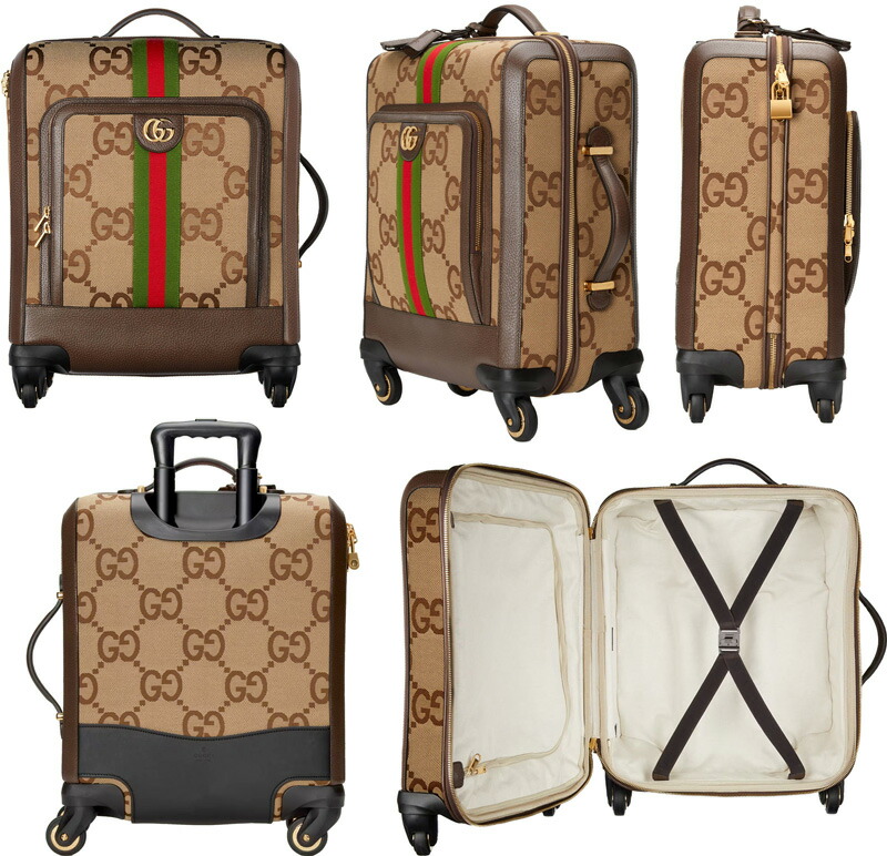 楽天市場】GUCCI グッチ 旅行用鞄4輪ホイールスーツケース ゴールド