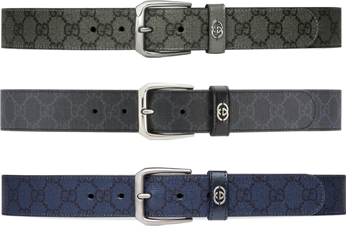 楽天市場】GUCCI グッチ メンズレザーベルトシルバーインター