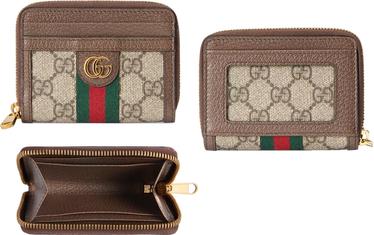 楽天市場】GUCCI グッチ ダブルGロゴラウンドファスナーカードケース
