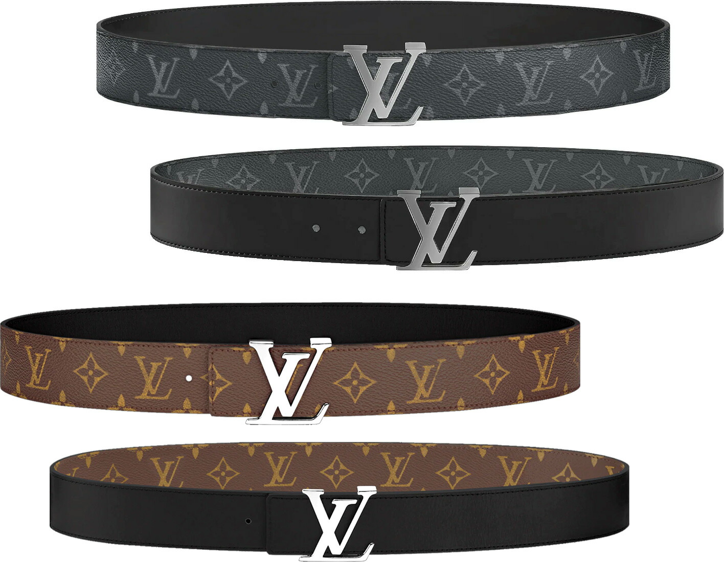 楽天市場】LOUIS VUITTONルイヴィトンメンズリバーシブルレザーベルト