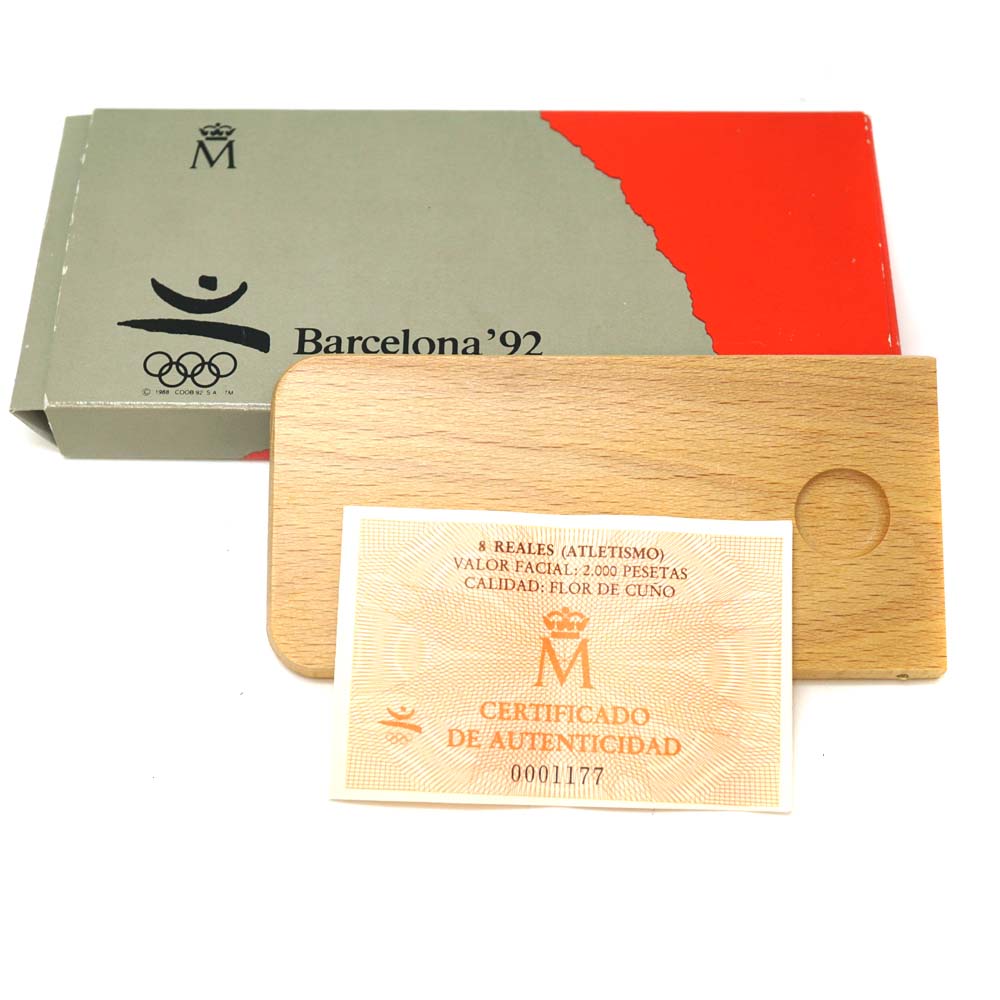 楽天市場】【記念銀貨】バルセロナオリンピック記念 2000ペセタ SV925
