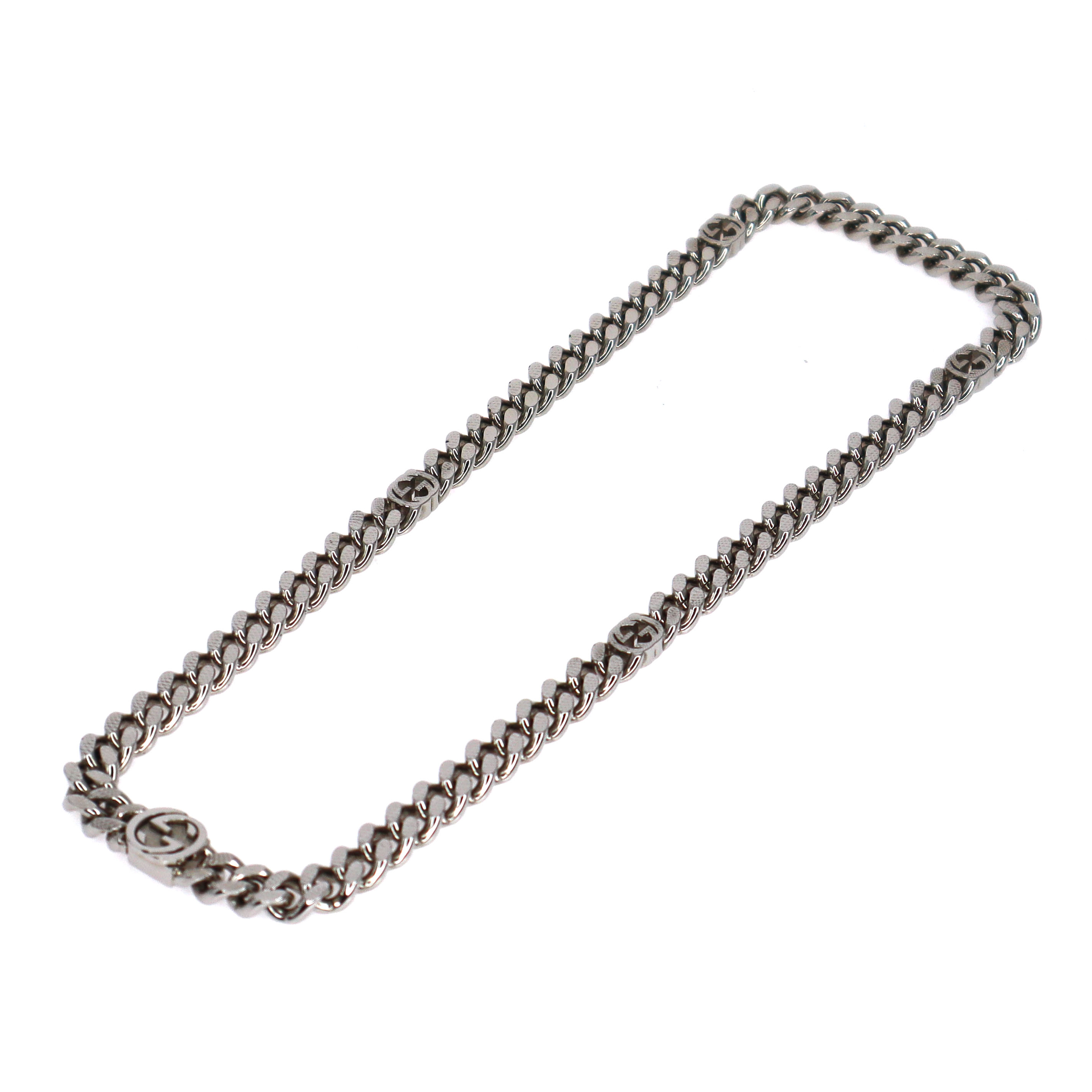 楽天市場】グッチ Gucci インターロッキングG ネックレス シルバー