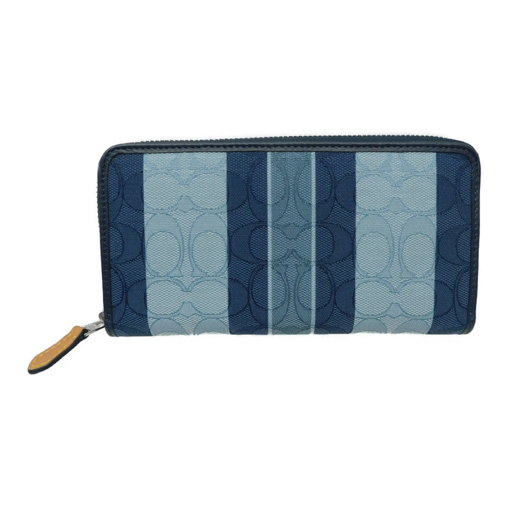 楽天市場】COACH コーチ ジャガード ラウンドファスナー C9367 青系