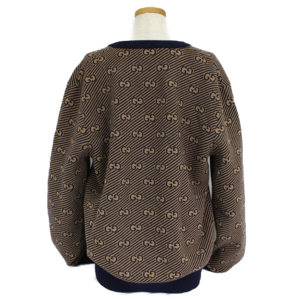 楽天市場】GUCCI グッチ Vネックニット 626643 キャメル系×ネイビー L