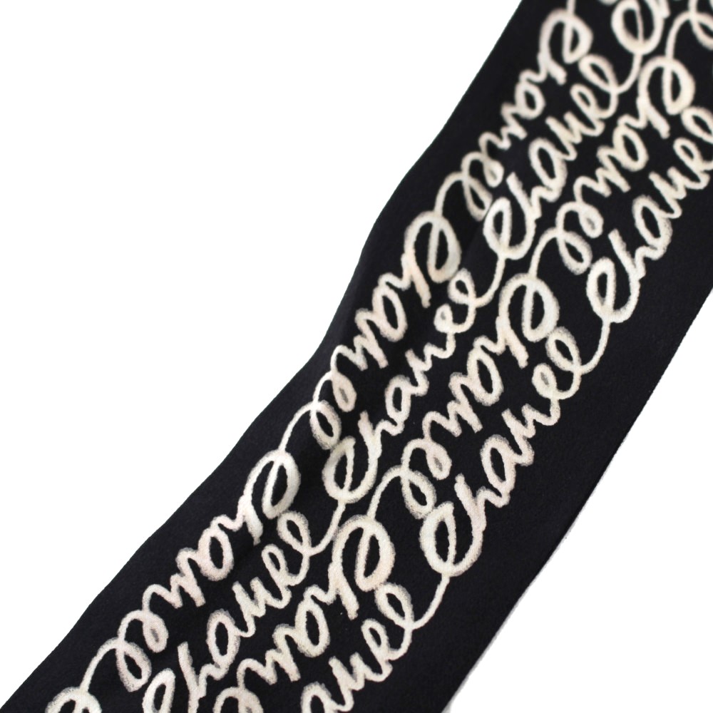 楽天市場】CHANEL シャネル リボンスカーフ ブラック系×マルチカラー