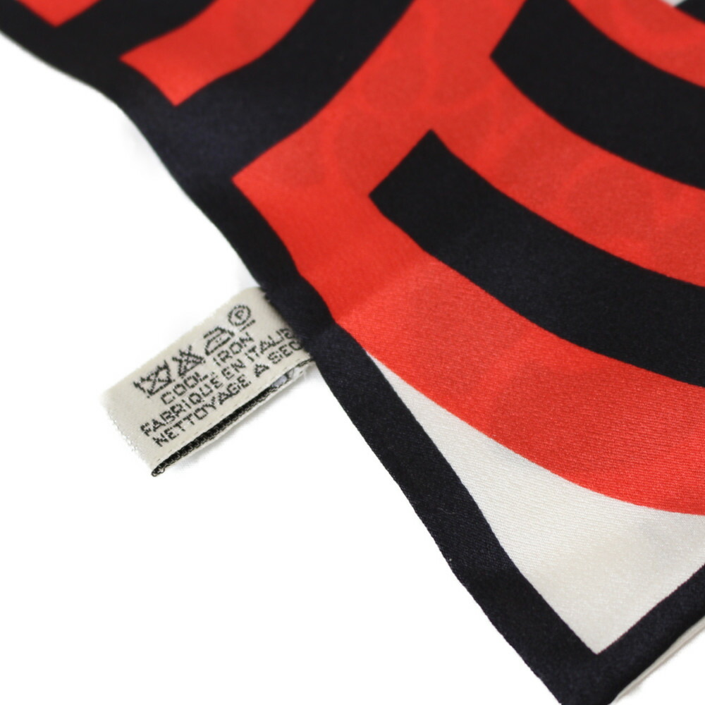 楽天市場】CHANEL シャネル カメリア×幾何学模様スカーフ レッド
