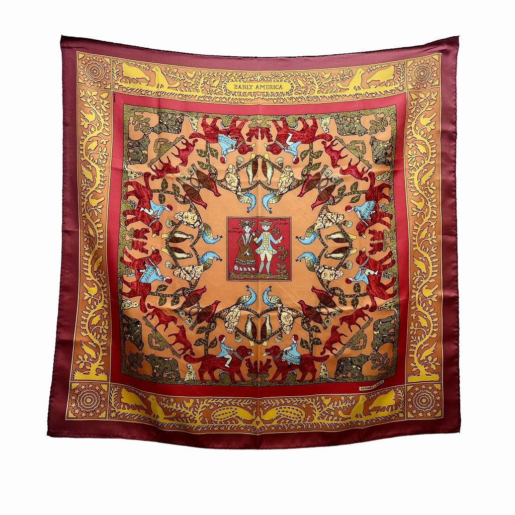 楽天市場】HERMES エルメス カレ90 『EARLY AMERICA（古き良きアメリカ