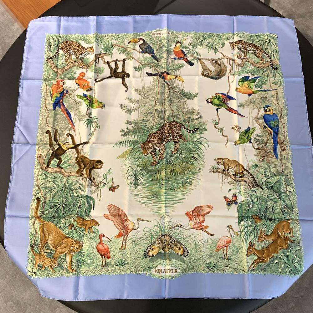 楽天市場】HERMES エルメス カレ90 スカーフ シルク100％ EQUATEUR