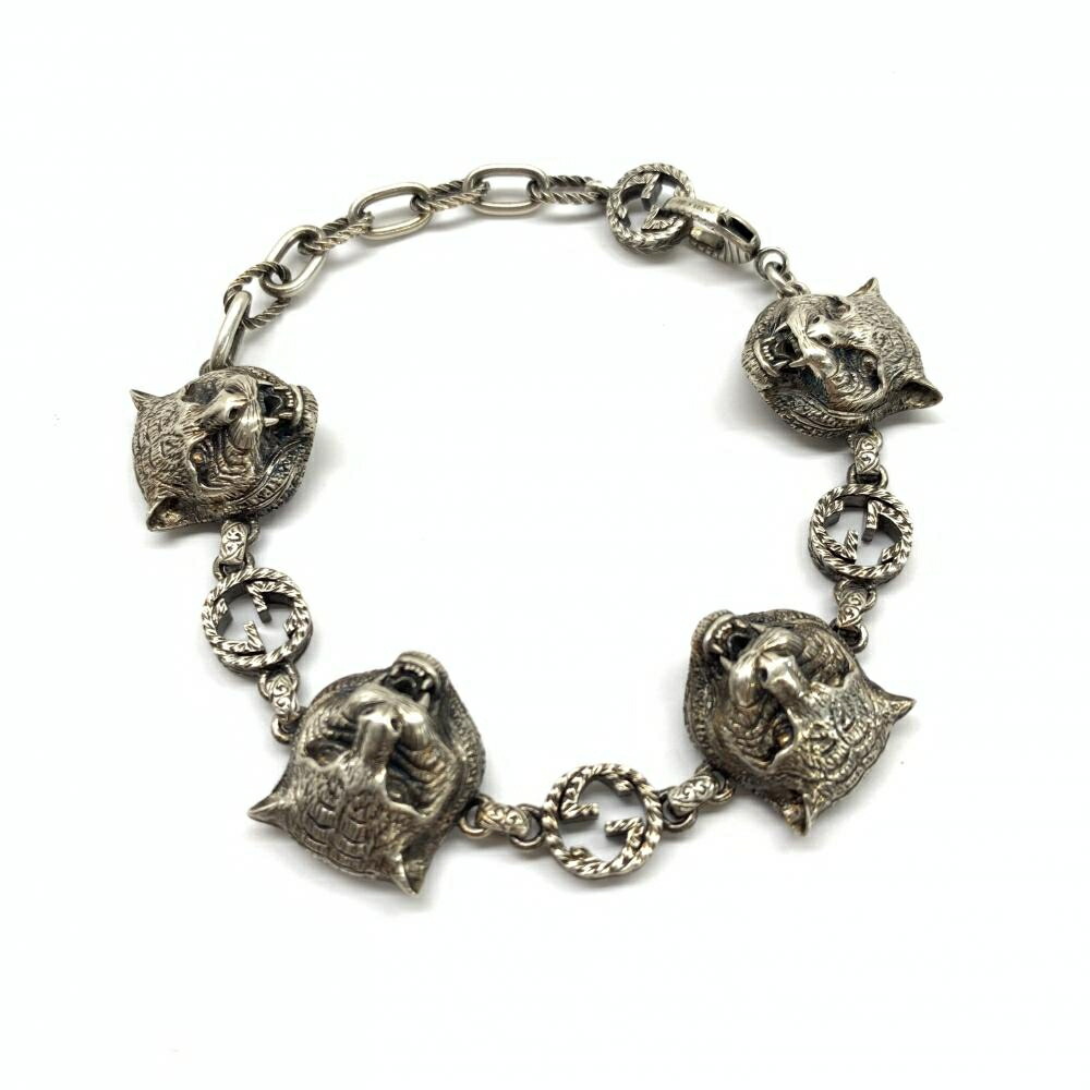 楽天市場】GUCCI グッチ 528028 ガーデンキャットヘッド ブレスレット