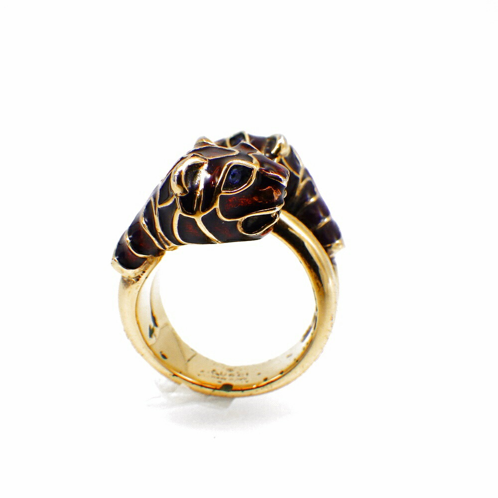 楽天市場】【中古】GUCCI グッチ タイガーヘッドリング ゴールド 約18g
