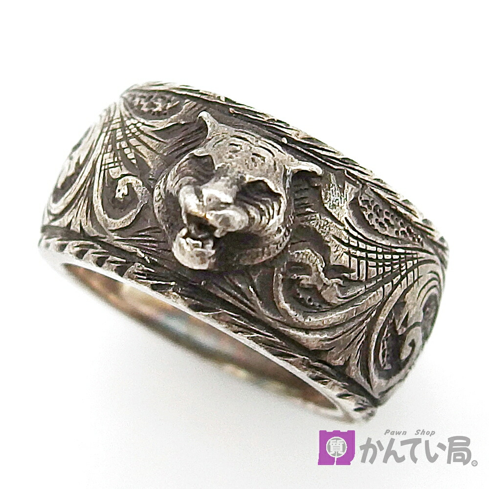 楽天市場】【中古】GUCCI グッチ タイガーヘッドリング AG925 シルバー