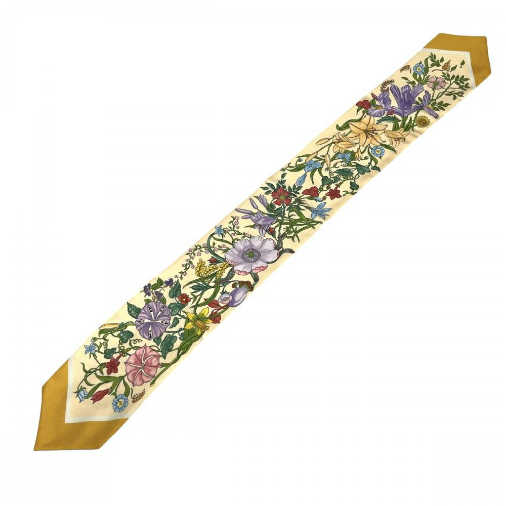 楽天市場】グッチ【GUCCI】700424 3G001ツイル ネックボウ シルク 黄色